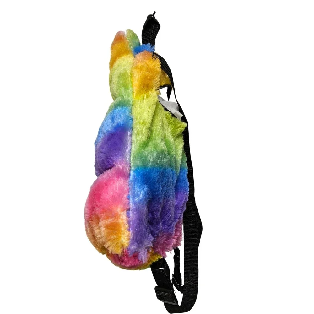 Emoji Rainbow Poop Plush Backpack Kids OS Multicolor‎ Faux Fur FABNY